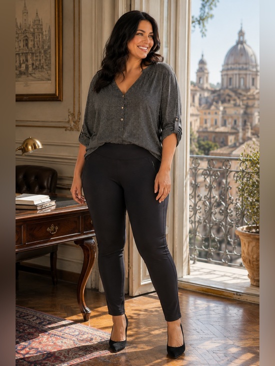 Member's Mark Pants - 🐞Performance High-Rise Black Skinny Leggings with Side Zip Pockets